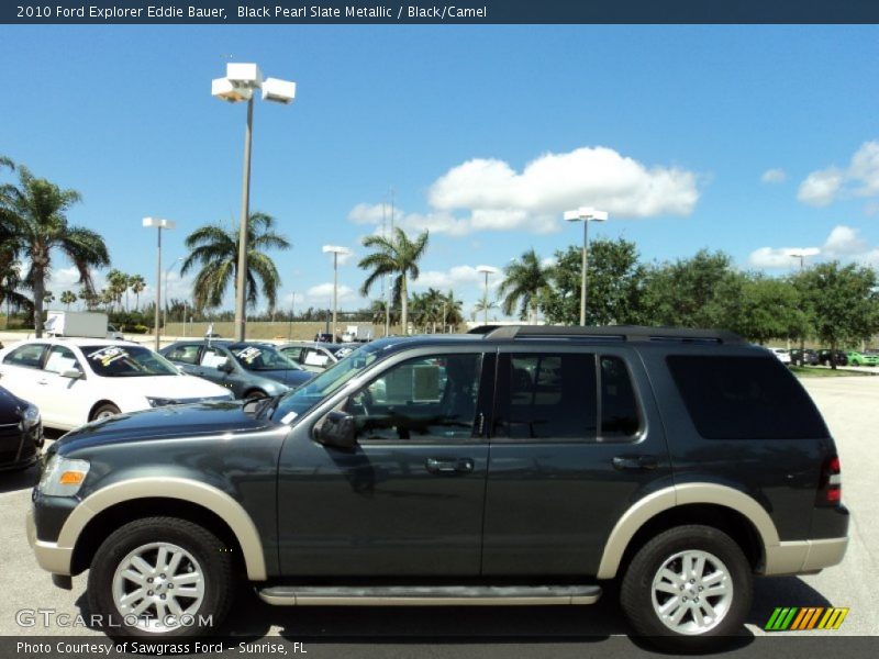 Black Pearl Slate Metallic / Black/Camel 2010 Ford Explorer Eddie Bauer