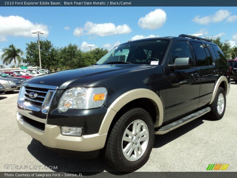 Black Pearl Slate Metallic / Black/Camel 2010 Ford Explorer Eddie Bauer