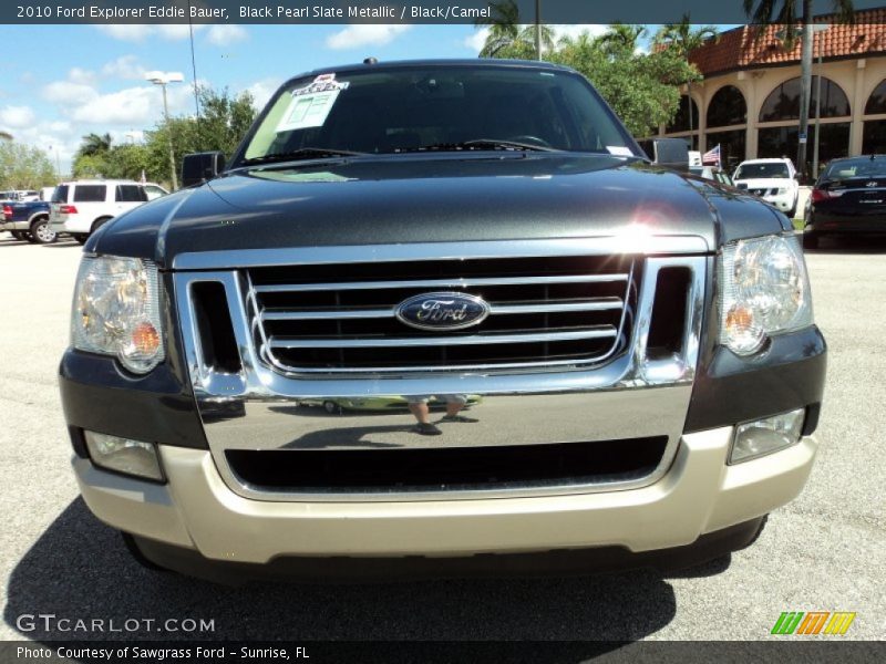 Black Pearl Slate Metallic / Black/Camel 2010 Ford Explorer Eddie Bauer