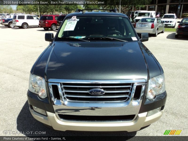 Black Pearl Slate Metallic / Black/Camel 2010 Ford Explorer Eddie Bauer