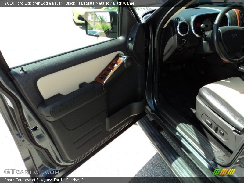 Black Pearl Slate Metallic / Black/Camel 2010 Ford Explorer Eddie Bauer