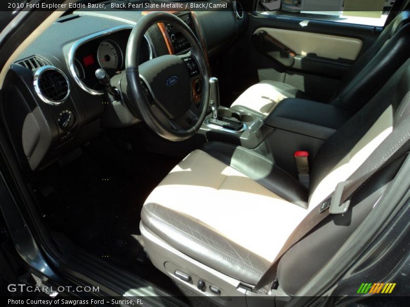 Black Pearl Slate Metallic / Black/Camel 2010 Ford Explorer Eddie Bauer