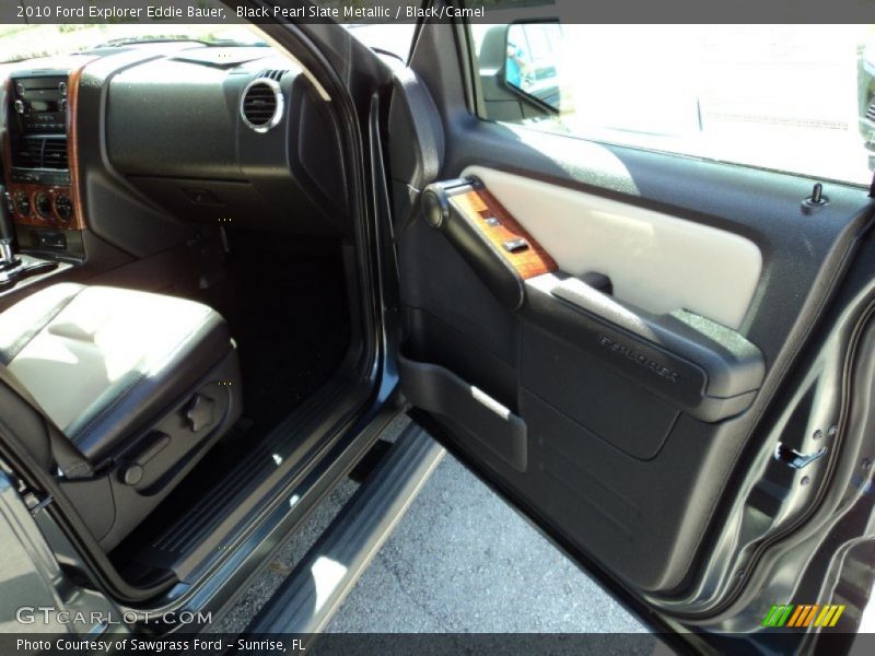 Black Pearl Slate Metallic / Black/Camel 2010 Ford Explorer Eddie Bauer