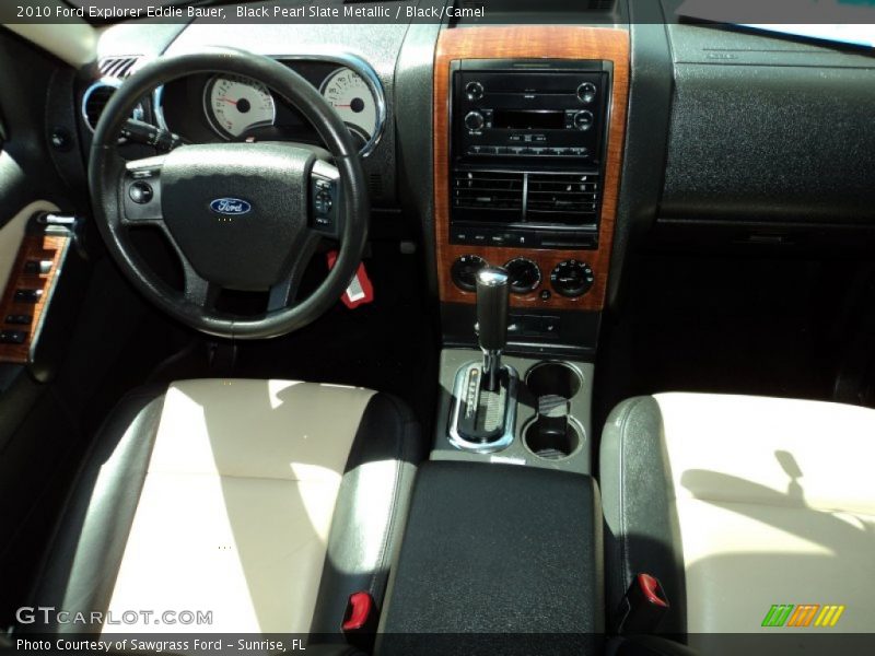 Black Pearl Slate Metallic / Black/Camel 2010 Ford Explorer Eddie Bauer
