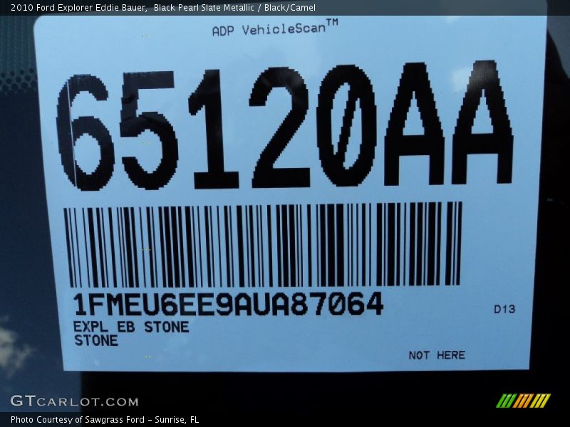 Black Pearl Slate Metallic / Black/Camel 2010 Ford Explorer Eddie Bauer