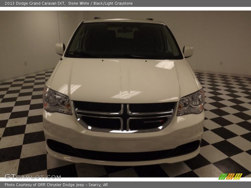 Stone White / Black/Light Graystone 2013 Dodge Grand Caravan SXT