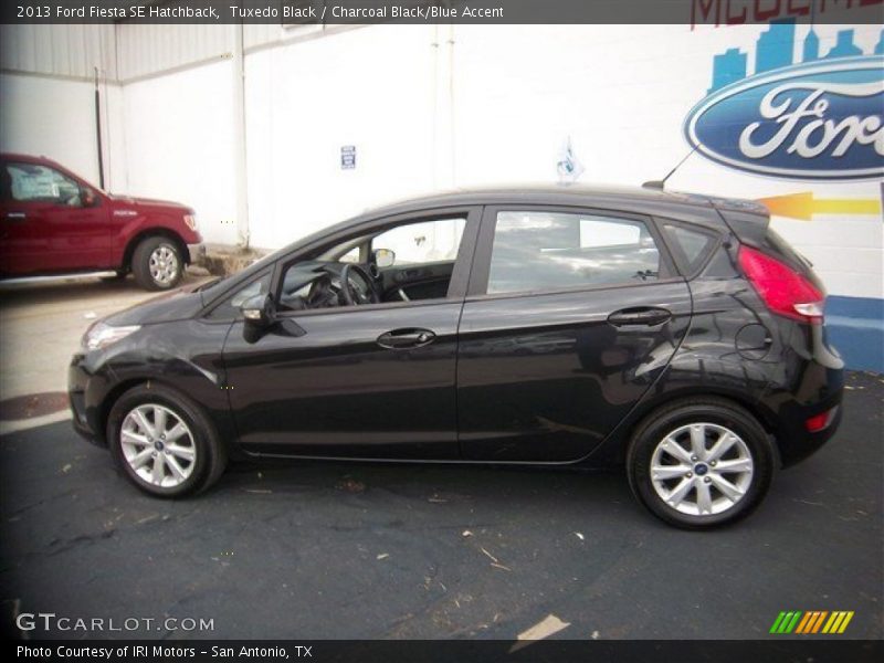 Tuxedo Black / Charcoal Black/Blue Accent 2013 Ford Fiesta SE Hatchback