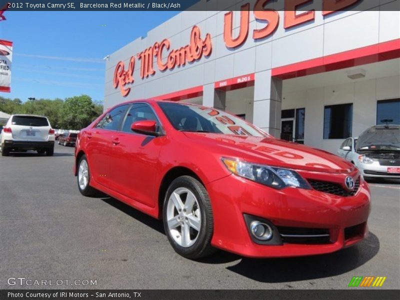 Barcelona Red Metallic / Black/Ash 2012 Toyota Camry SE