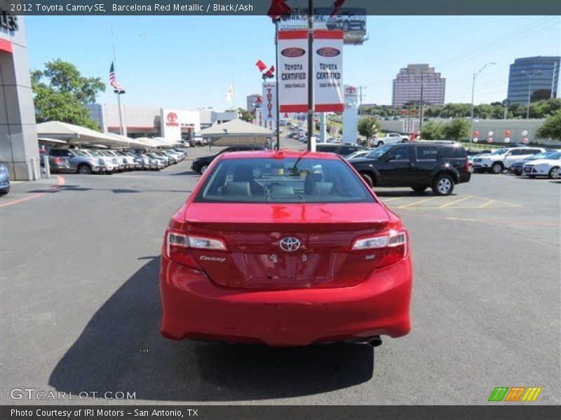 Barcelona Red Metallic / Black/Ash 2012 Toyota Camry SE