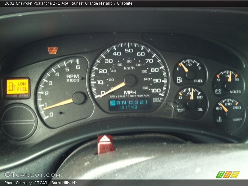  2002 Avalanche Z71 4x4 Z71 4x4 Gauges