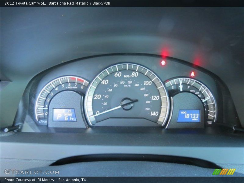 Barcelona Red Metallic / Black/Ash 2012 Toyota Camry SE