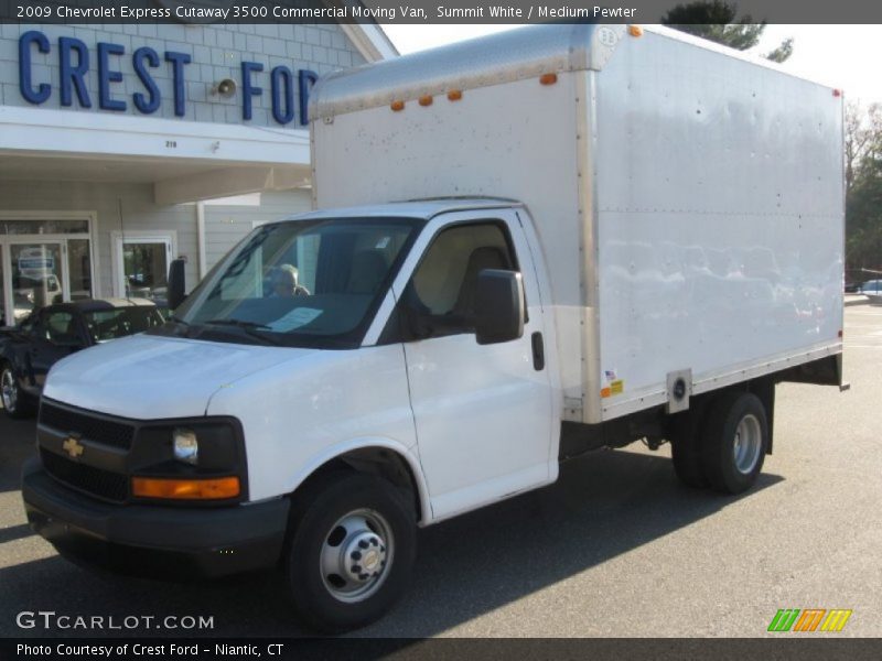 Summit White / Medium Pewter 2009 Chevrolet Express Cutaway 3500 Commercial Moving Van
