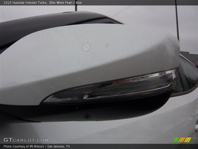 Elite White Pearl / Blue 2013 Hyundai Veloster Turbo