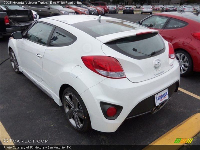 Elite White Pearl / Blue 2013 Hyundai Veloster Turbo