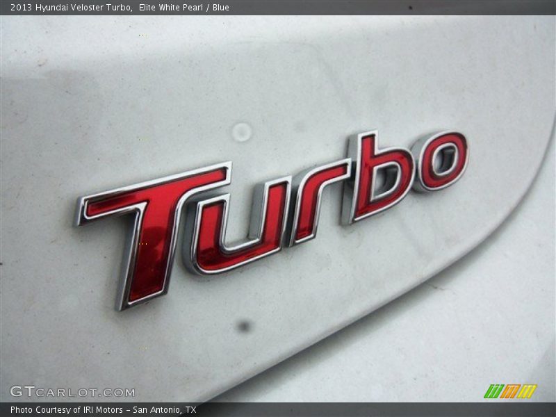 Elite White Pearl / Blue 2013 Hyundai Veloster Turbo