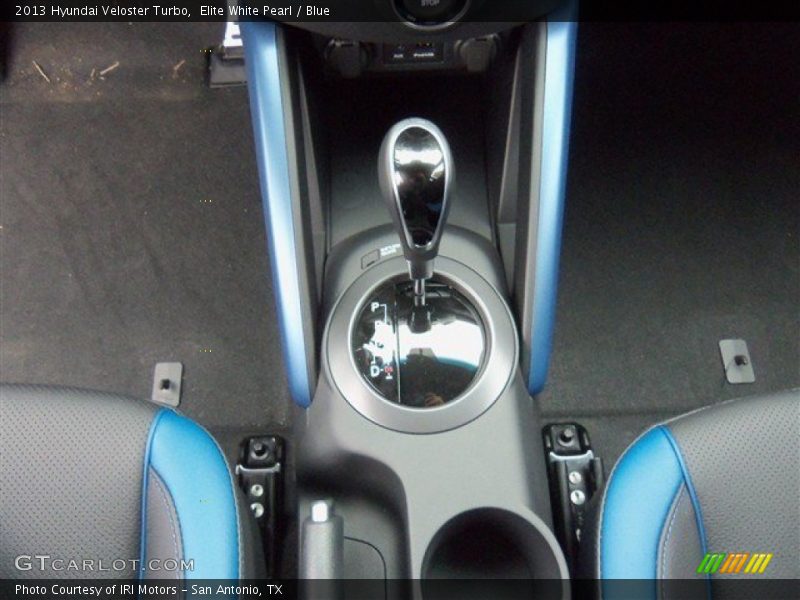 Elite White Pearl / Blue 2013 Hyundai Veloster Turbo