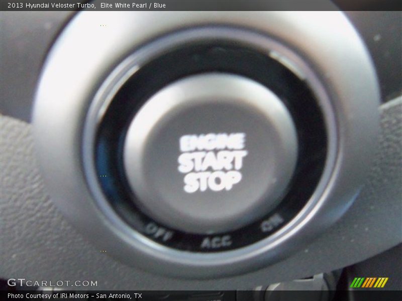 Elite White Pearl / Blue 2013 Hyundai Veloster Turbo
