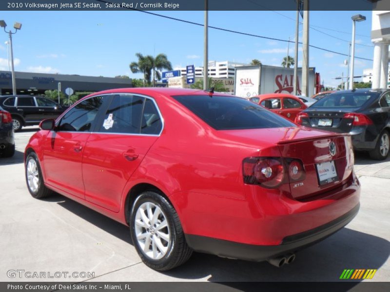 Salsa Red / Cornsilk Beige 2010 Volkswagen Jetta SE Sedan