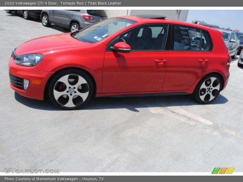 Tornado Red / Titan Black Leather 2010 Volkswagen GTI 4 Door