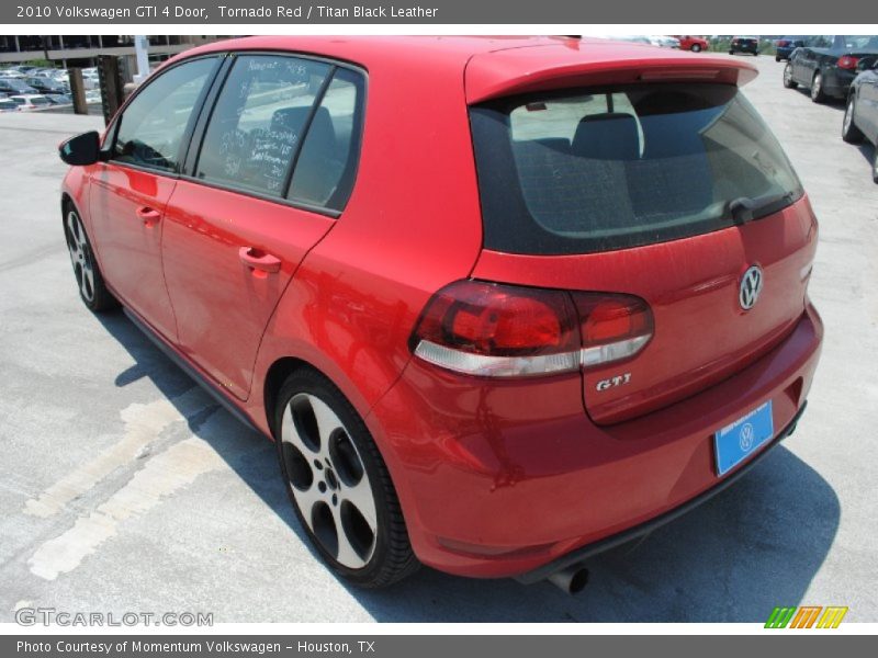 Tornado Red / Titan Black Leather 2010 Volkswagen GTI 4 Door