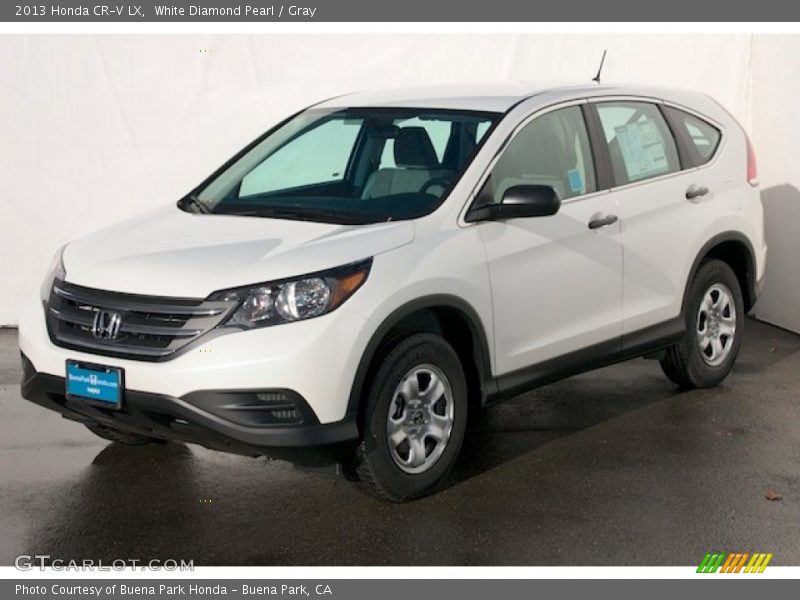 White Diamond Pearl / Gray 2013 Honda CR-V LX