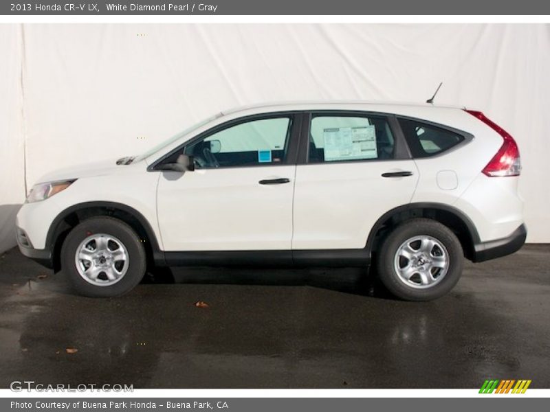 White Diamond Pearl / Gray 2013 Honda CR-V LX