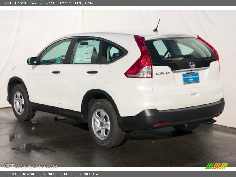 White Diamond Pearl / Gray 2013 Honda CR-V LX