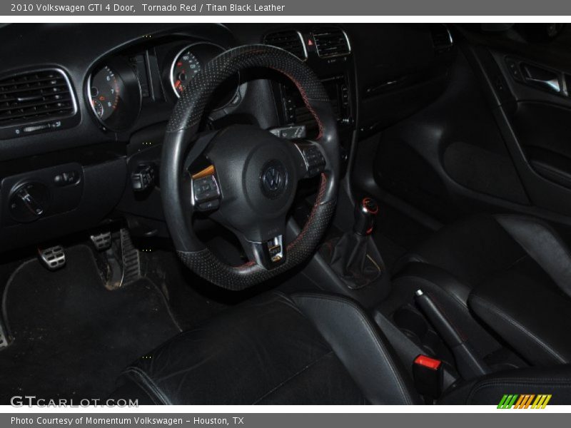 Tornado Red / Titan Black Leather 2010 Volkswagen GTI 4 Door