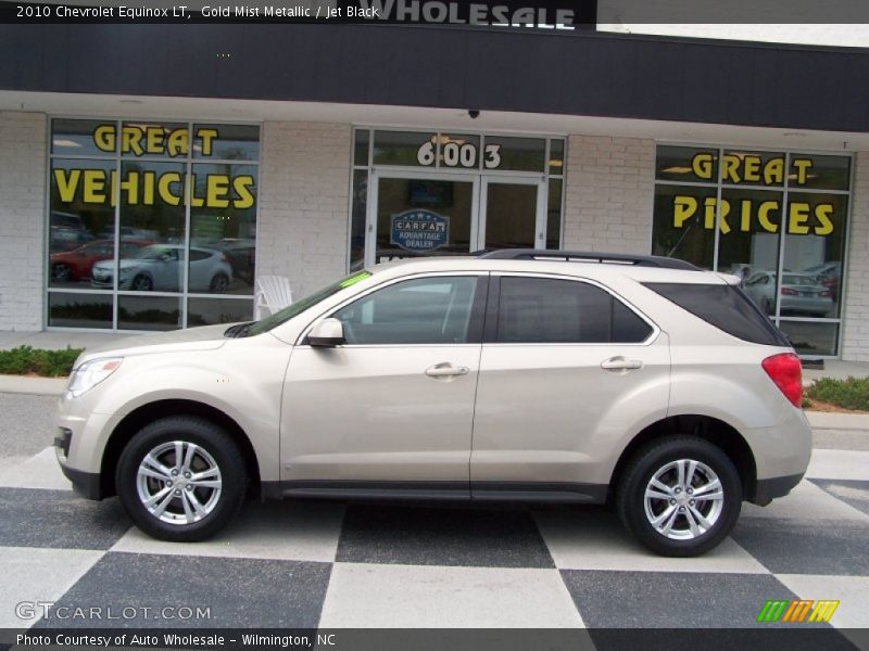 Gold Mist Metallic / Jet Black 2010 Chevrolet Equinox LT