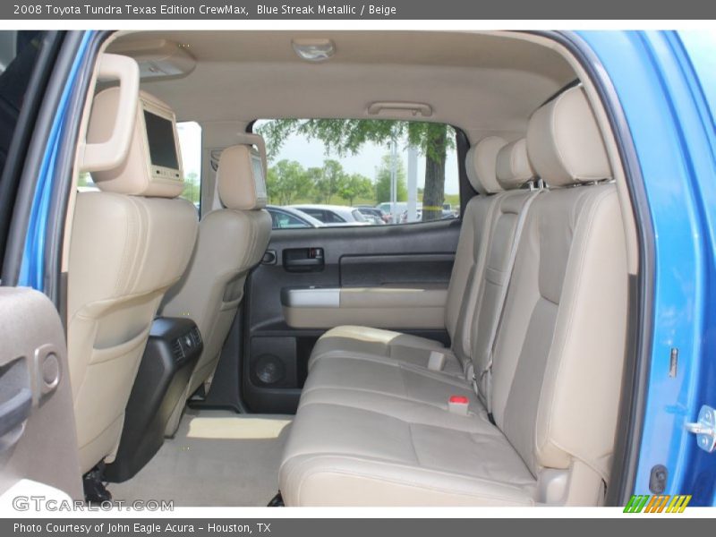 Rear Seat of 2008 Tundra Texas Edition CrewMax