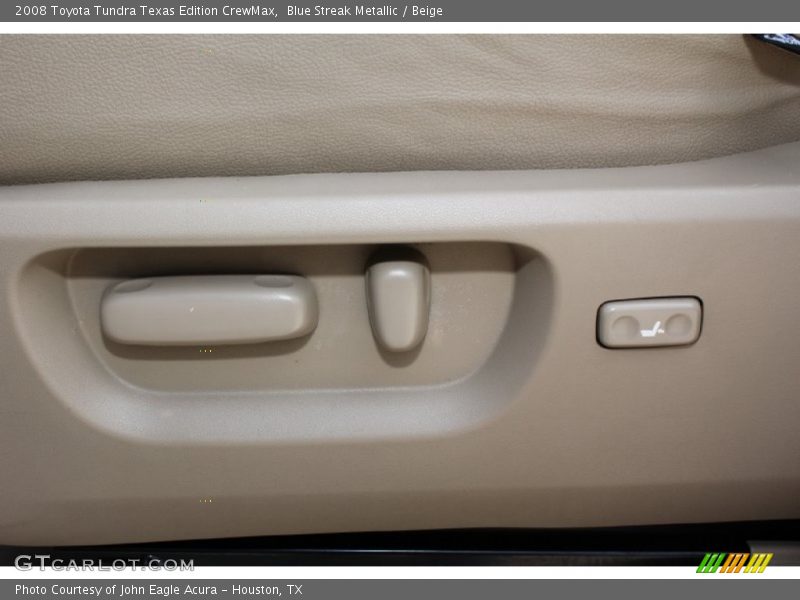 Blue Streak Metallic / Beige 2008 Toyota Tundra Texas Edition CrewMax