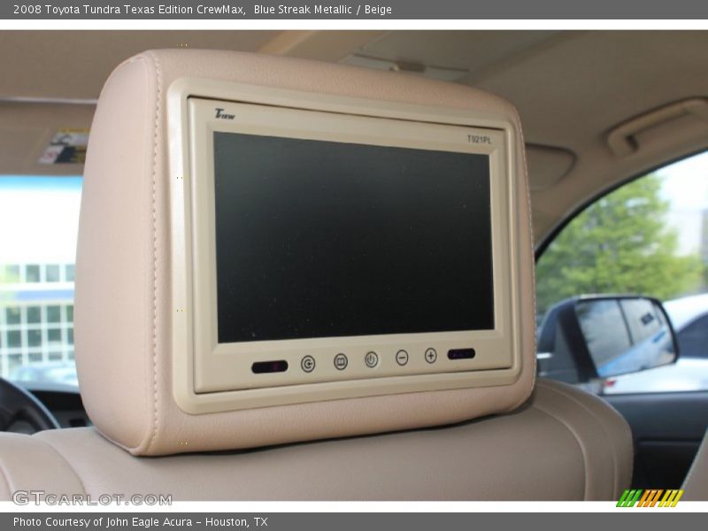 Blue Streak Metallic / Beige 2008 Toyota Tundra Texas Edition CrewMax