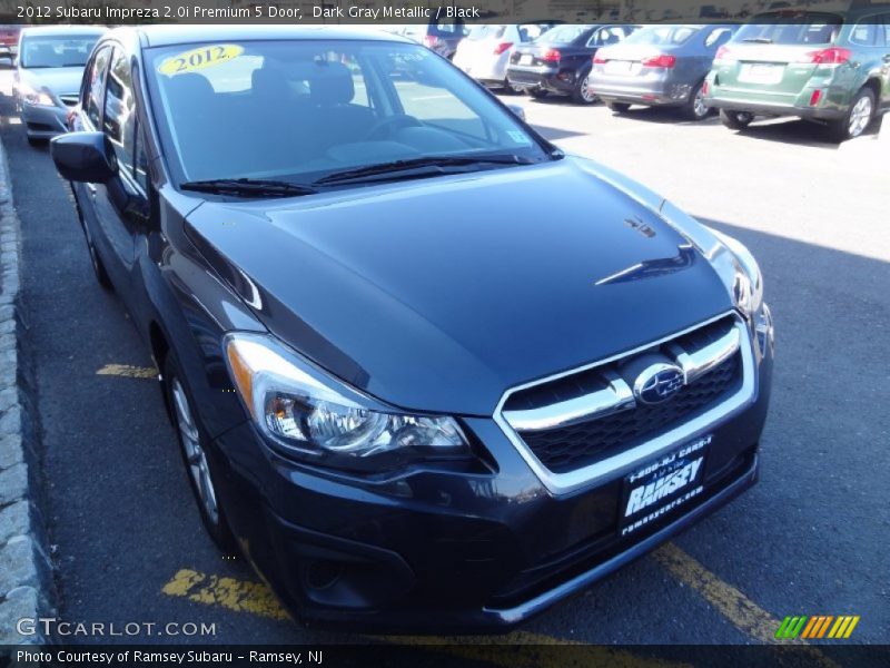 Dark Gray Metallic / Black 2012 Subaru Impreza 2.0i Premium 5 Door