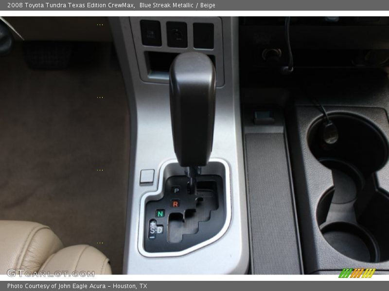Blue Streak Metallic / Beige 2008 Toyota Tundra Texas Edition CrewMax