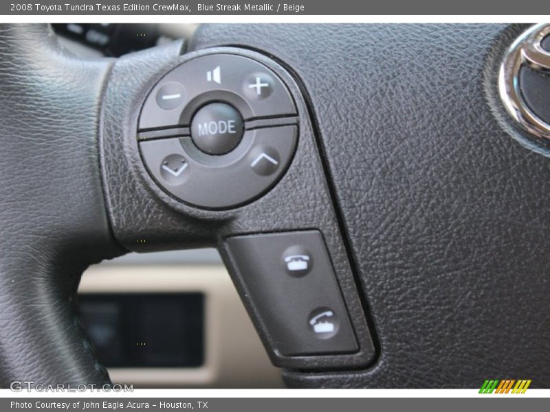 Blue Streak Metallic / Beige 2008 Toyota Tundra Texas Edition CrewMax