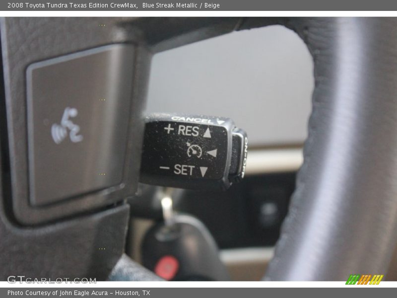 Blue Streak Metallic / Beige 2008 Toyota Tundra Texas Edition CrewMax