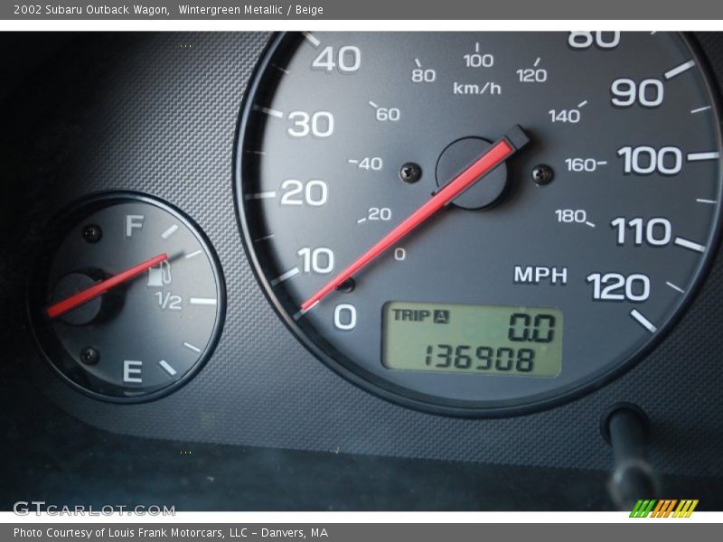 Wintergreen Metallic / Beige 2002 Subaru Outback Wagon