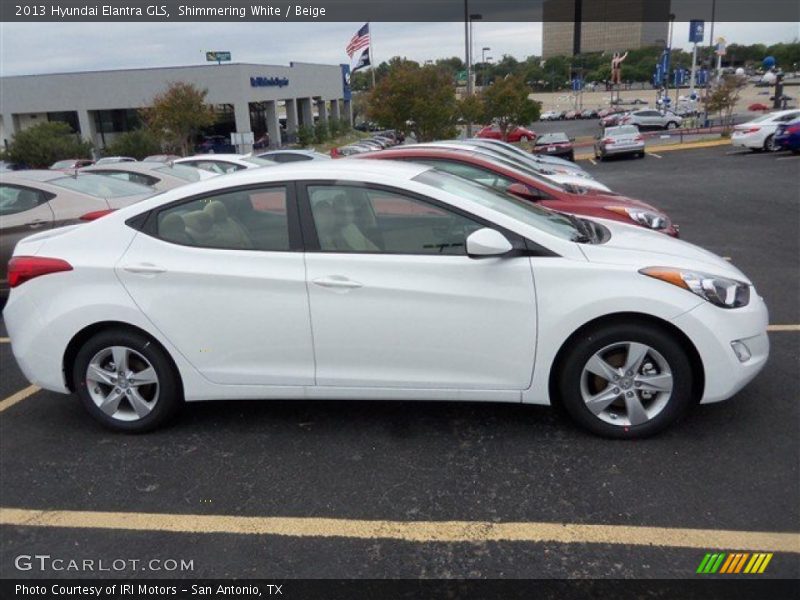 Shimmering White / Beige 2013 Hyundai Elantra GLS