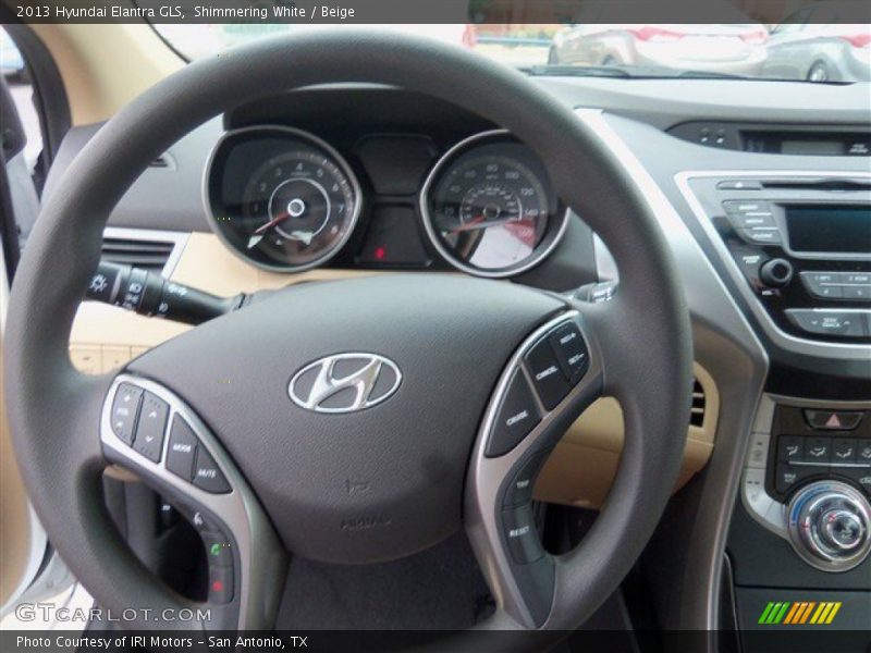 Shimmering White / Beige 2013 Hyundai Elantra GLS