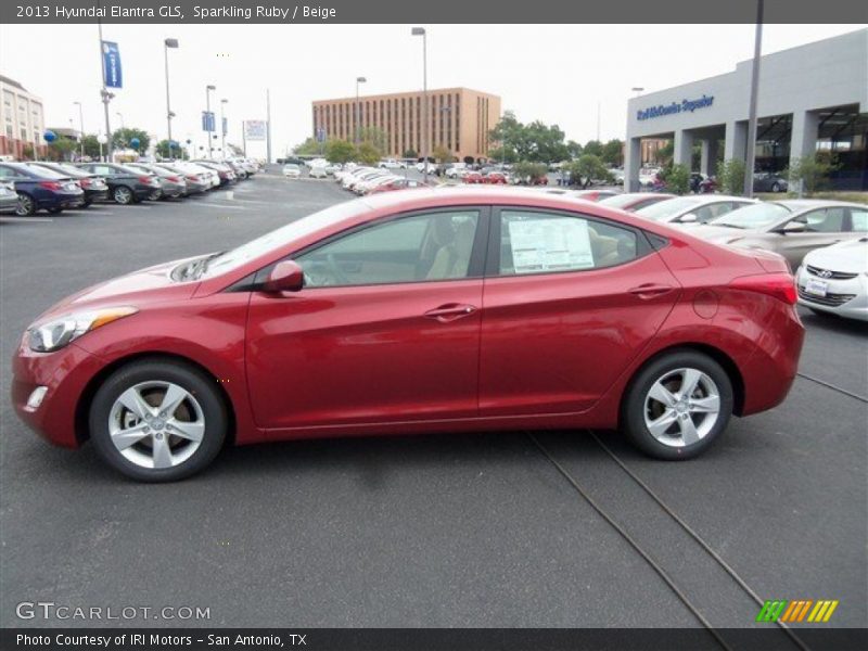 Sparkling Ruby / Beige 2013 Hyundai Elantra GLS