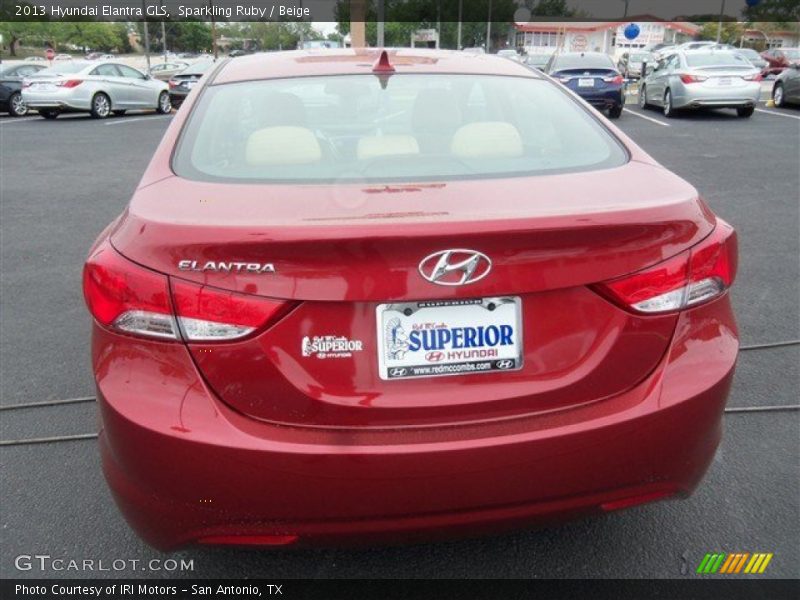 Sparkling Ruby / Beige 2013 Hyundai Elantra GLS