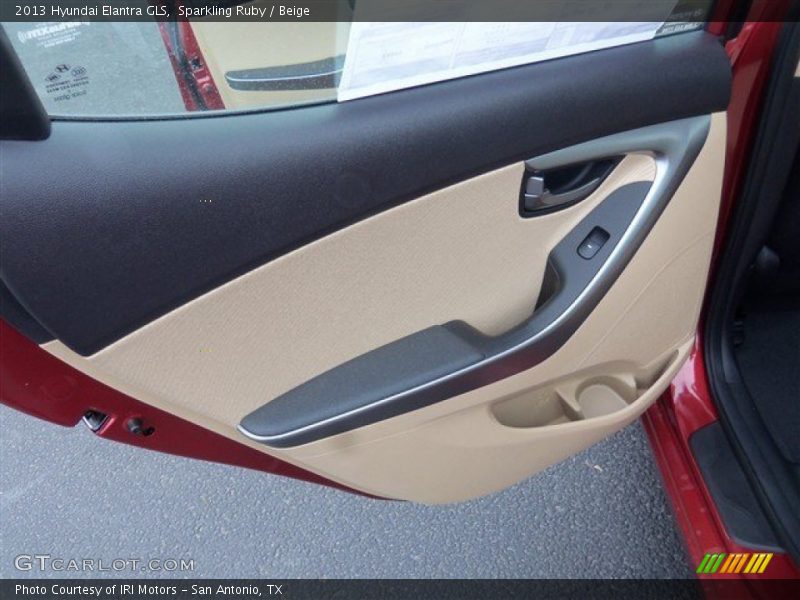 Sparkling Ruby / Beige 2013 Hyundai Elantra GLS