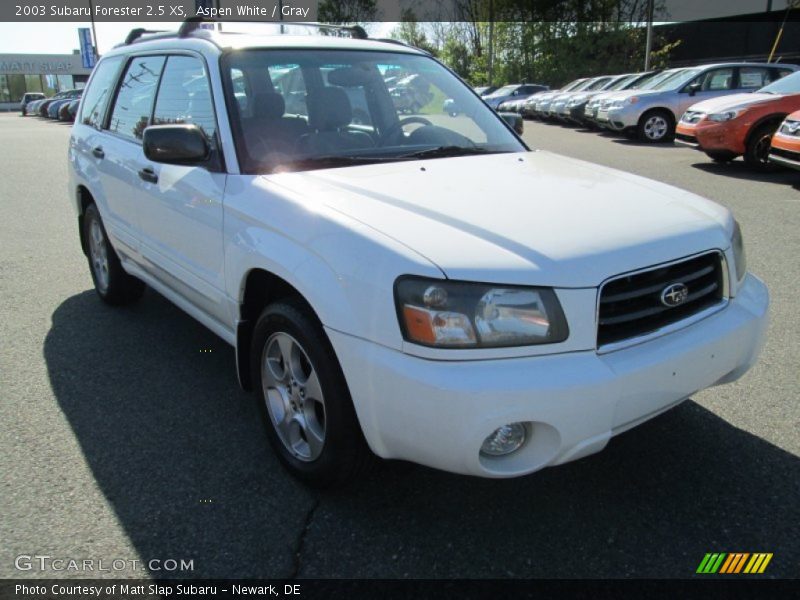 Aspen White / Gray 2003 Subaru Forester 2.5 XS