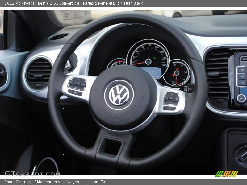 Reflex Silver Metallic / Titan Black 2013 Volkswagen Beetle 2.5L Convertible