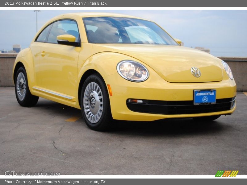 Yellow Rush / Titan Black 2013 Volkswagen Beetle 2.5L