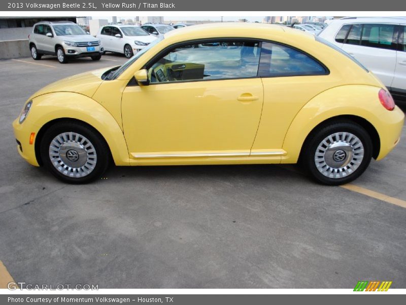 Yellow Rush / Titan Black 2013 Volkswagen Beetle 2.5L