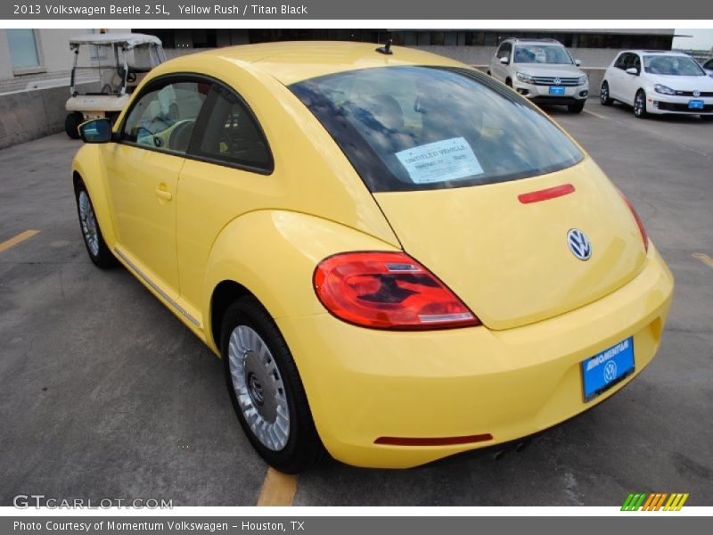 Yellow Rush / Titan Black 2013 Volkswagen Beetle 2.5L