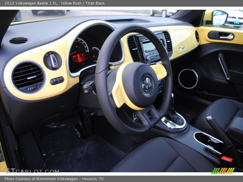 Yellow Rush / Titan Black 2013 Volkswagen Beetle 2.5L