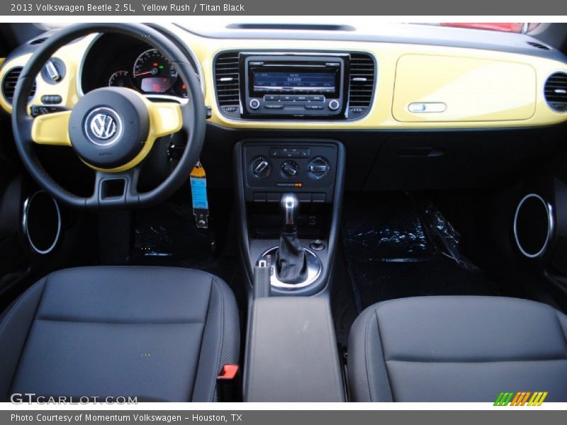 Yellow Rush / Titan Black 2013 Volkswagen Beetle 2.5L