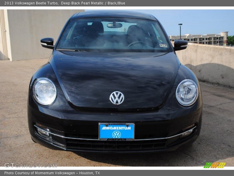Deep Black Pearl Metallic / Black/Blue 2013 Volkswagen Beetle Turbo